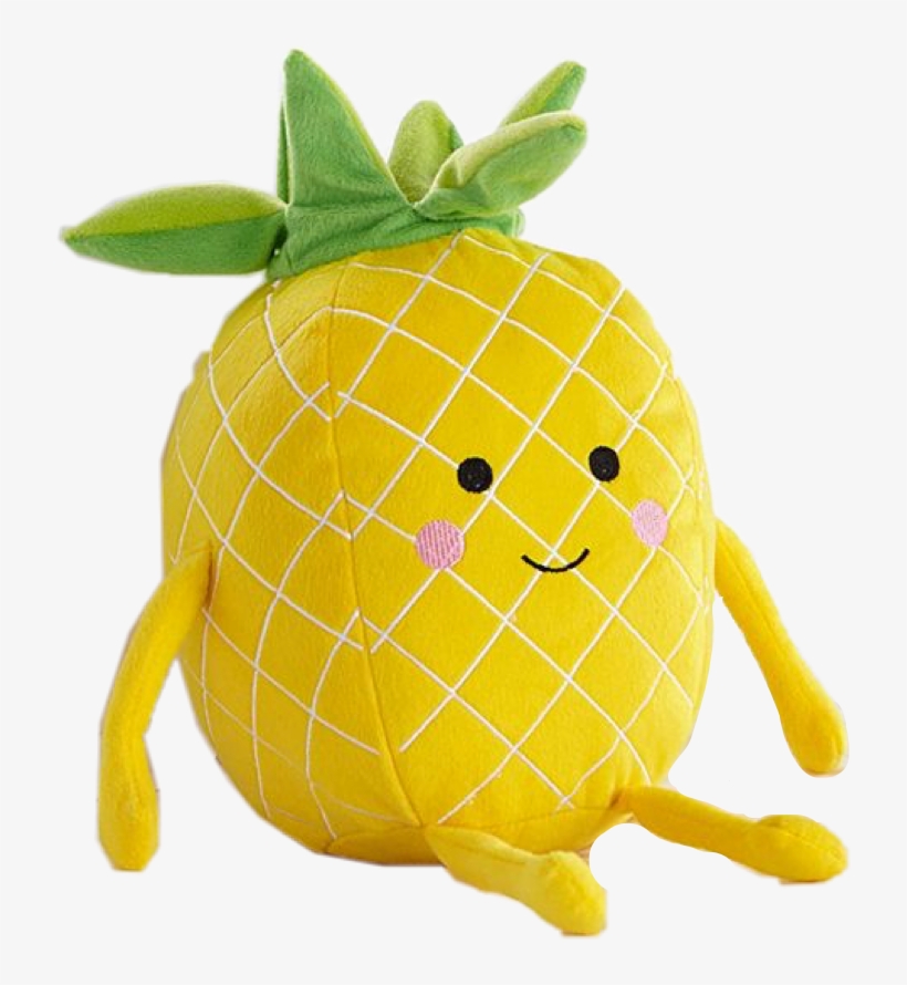 Yellowstickers Yellow Pineapple Pillow Emoji Freetoedit - Emoji, transparent png #3228589