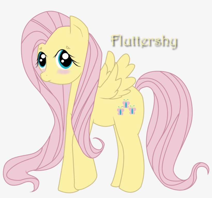 Mii-kami, Fluttershy, Safe, Solo - Cartoon, transparent png #3228687