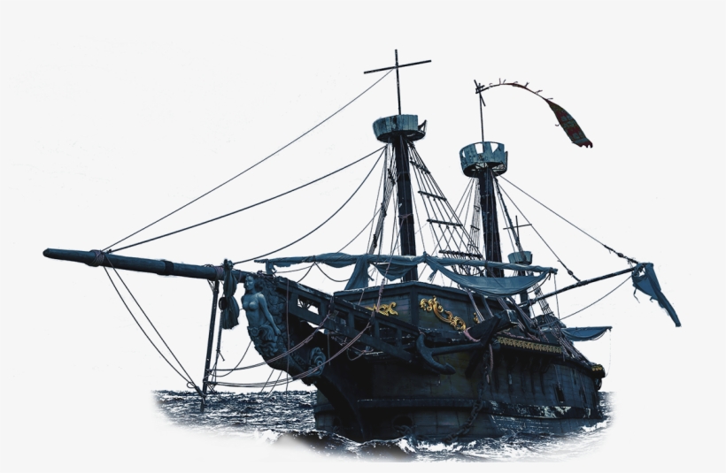 Pirate Ship - Art Print: Flying Dutchman Abondoned Ship, 12x16in., transparent png #3229005