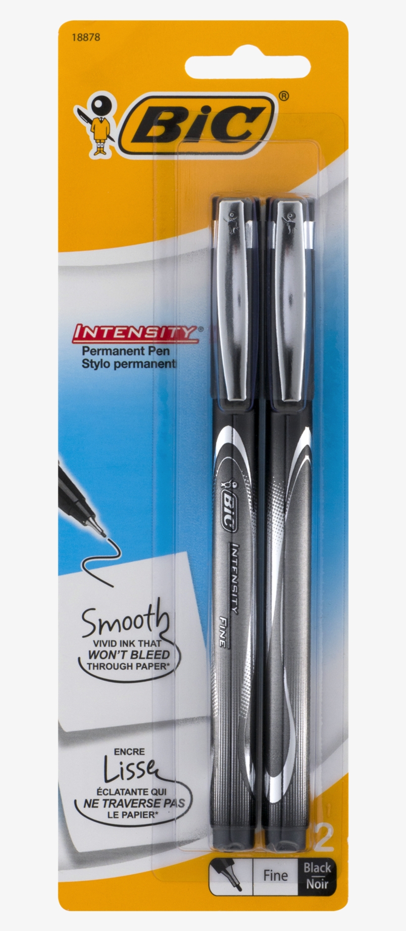 Bic Intensity Fine Point Permanent Pen, Black Ink,, transparent png #3229465