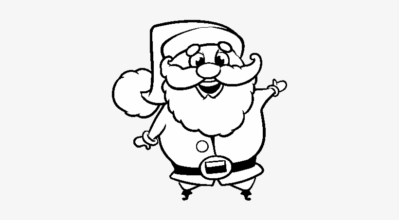 Funny Santa Claus Coloring Page - Santa Claus Blanco Y Negro - Free  Transparent PNG Download - PNGkey