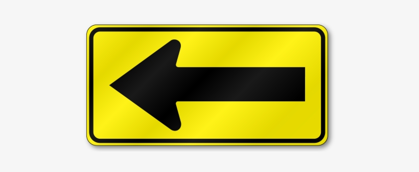 Large Straight Arrow W1-6 - Curve Improvement Roads, transparent png #3229852