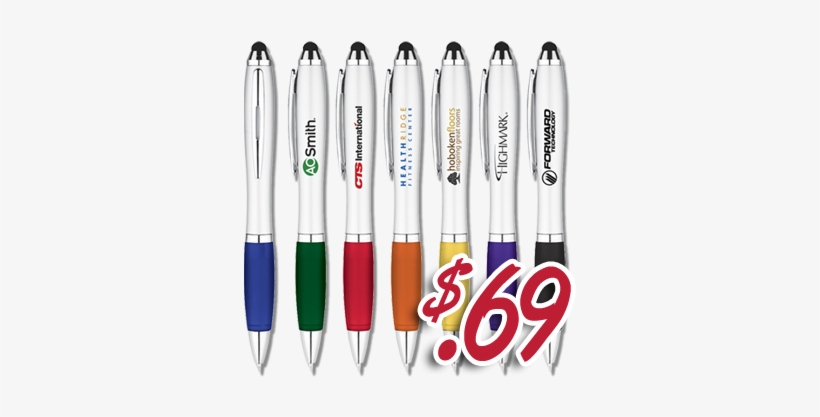 Stylus Ballpoint Pens - Admart Line Plastic Twist Action Ballpoint Stylus Pen, transparent png #3229878