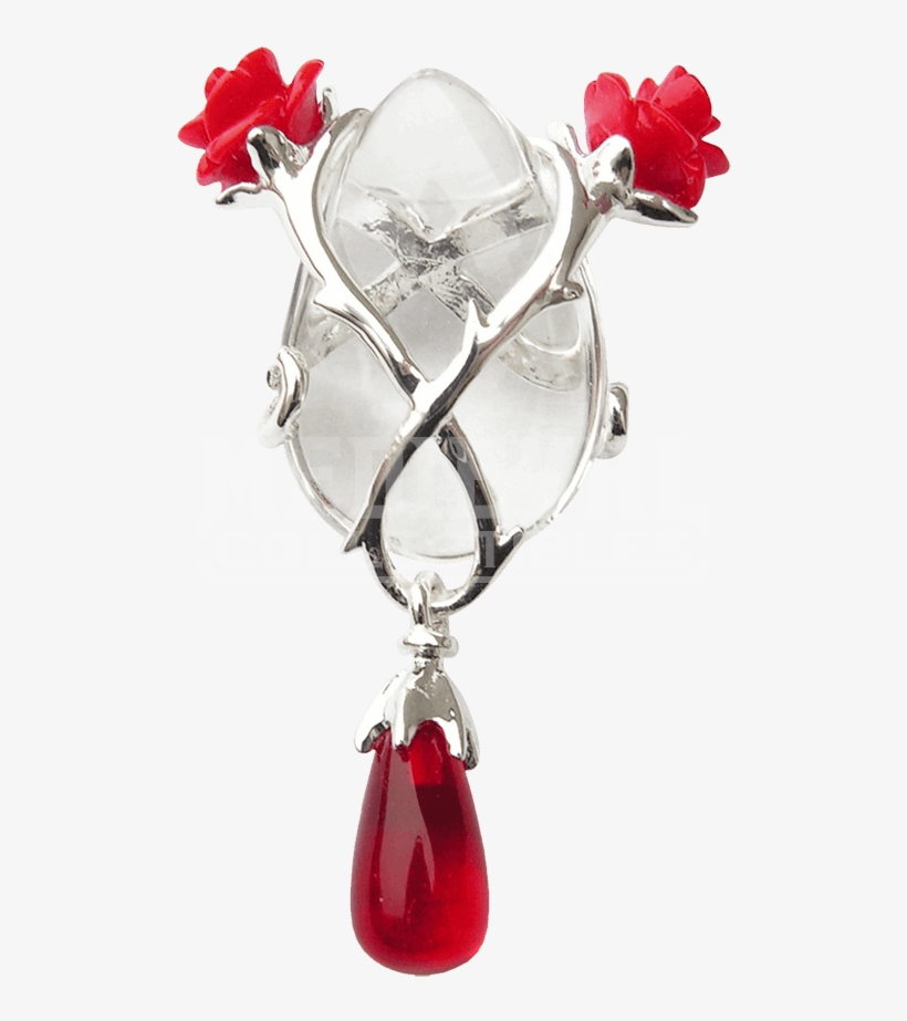 Rose And Thorn Crystal Keeper Necklace - Rose And Thorn Red Crystal Keeper Pendant Necklace, transparent png #3229971