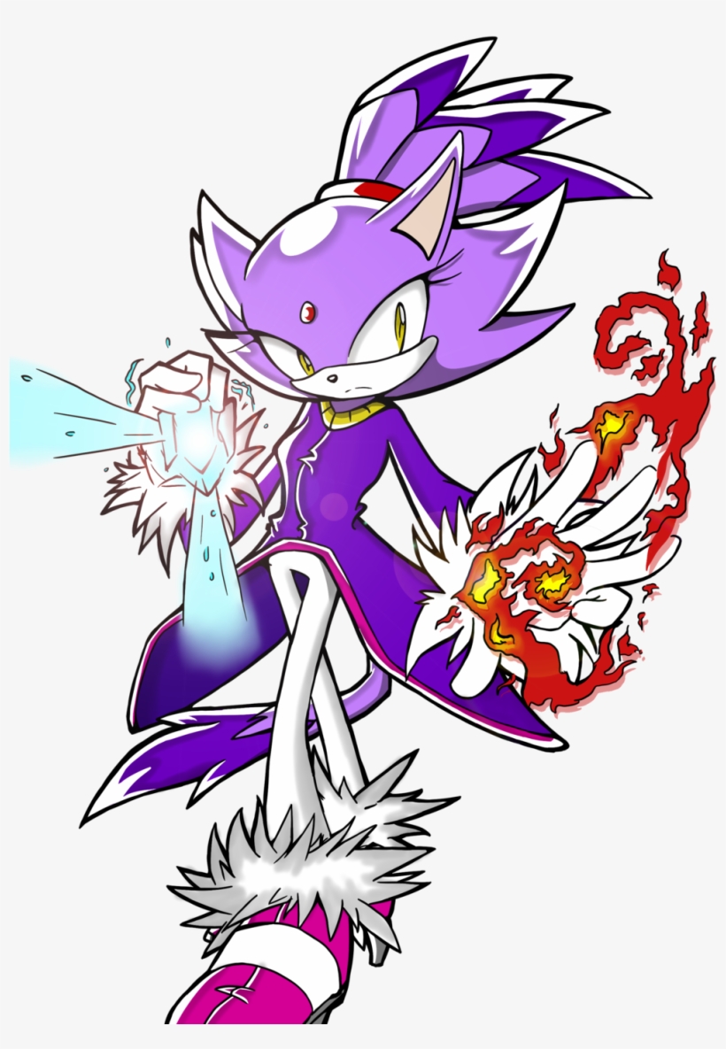 Snowflake Colored Clipart Purple - Blaze The Cat Con Movimiento, transparent png #3230774