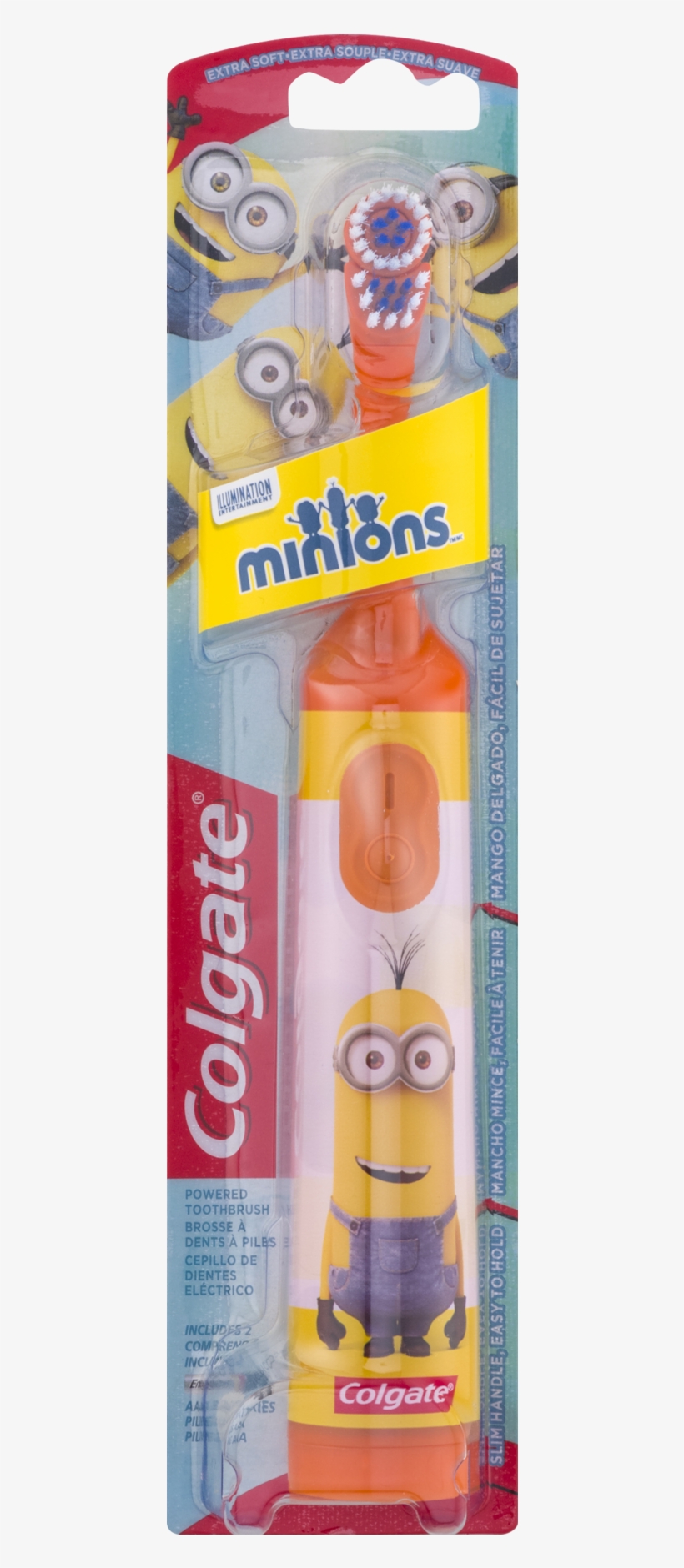 Colgate Minions Extra Soft Powered Toothbrush, transparent png #3230814