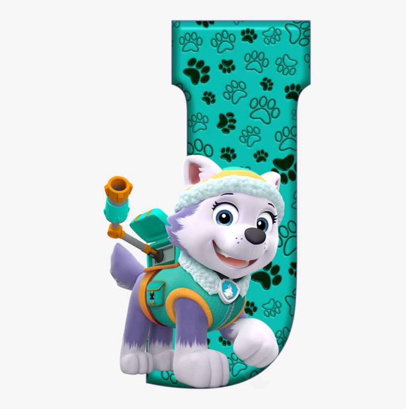 Alfabeto De Everest De Paw Patrol Oh My Alfabetos Minions - Paw Patrol Everest And Tracker, transparent png #3231044