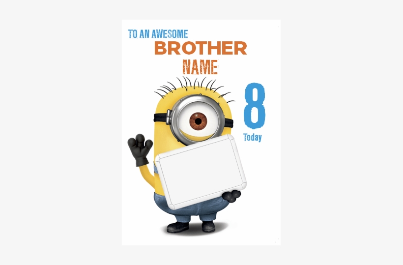 Awesome Brother Birthday Greeting Minion Png Image - Buon Mercoledì Minions, transparent png #3231239
