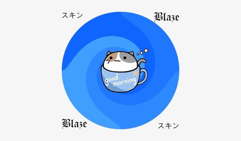Tea Cat Swirl Skins Blaze - Cartoon, transparent png #3231510