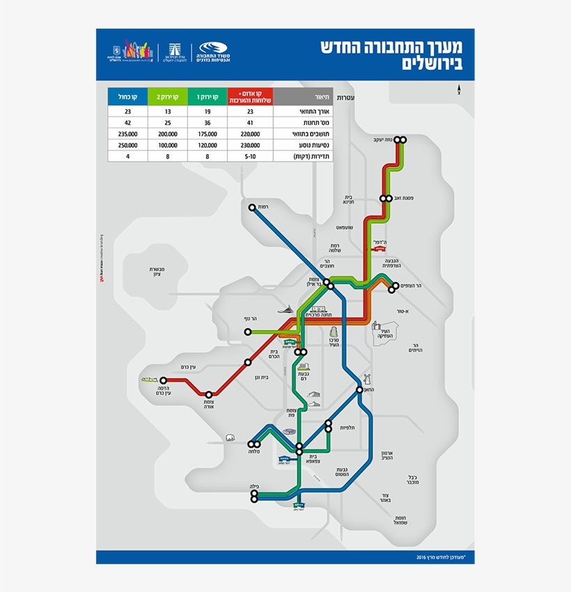 Tn Il Jerusalem Tram Map - Jerusalem Light Rail Green Line, transparent png #3231528