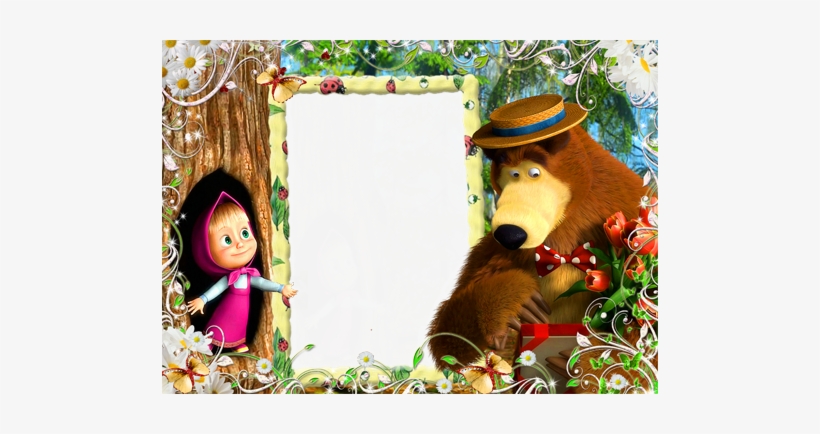 Efecto De Fotos De La Categoría - Moldura Masha Eo Urso Png, transparent png #3231933