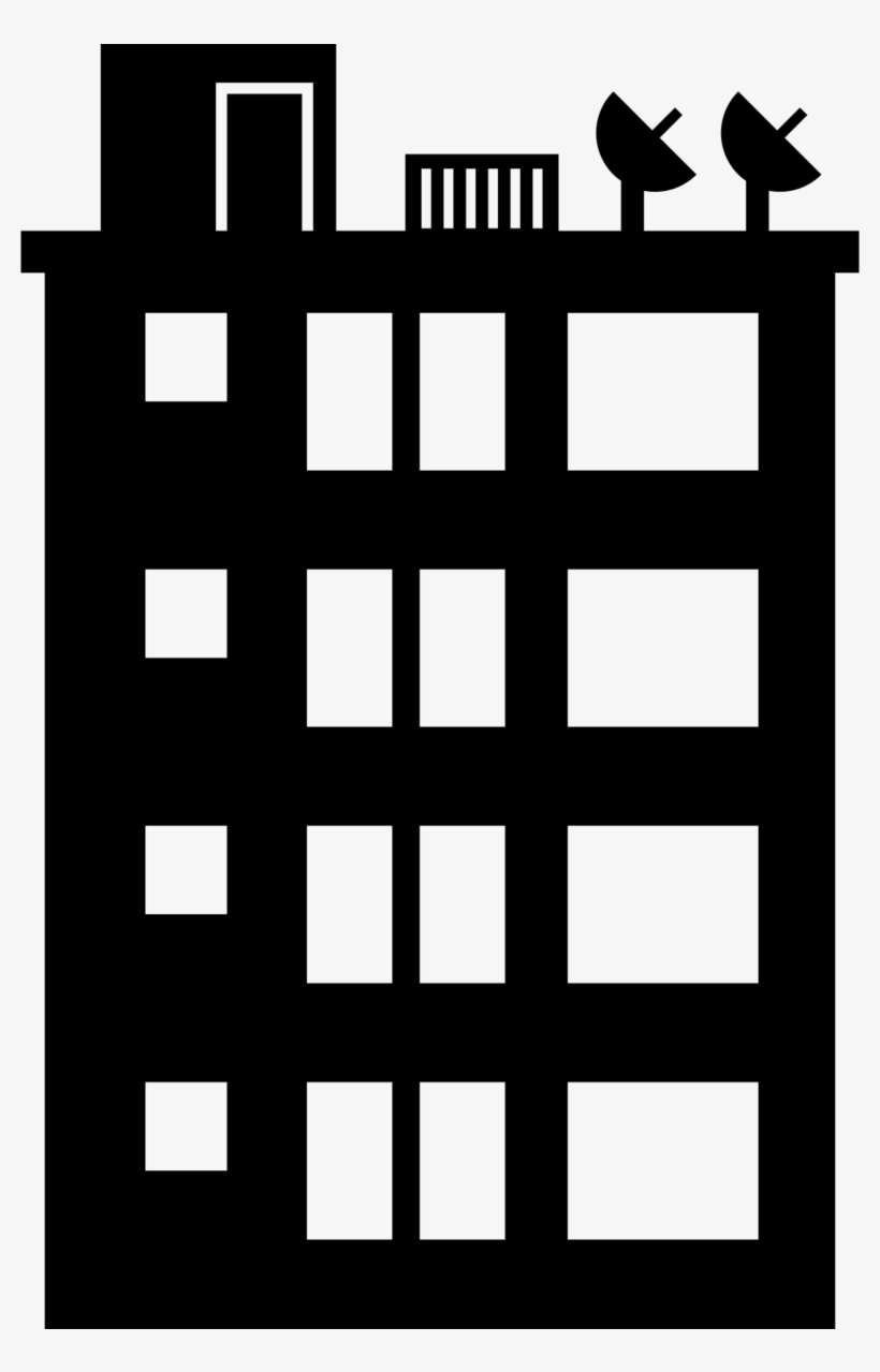 Black Building Icon Png - Building Bw Png, transparent png #3232338