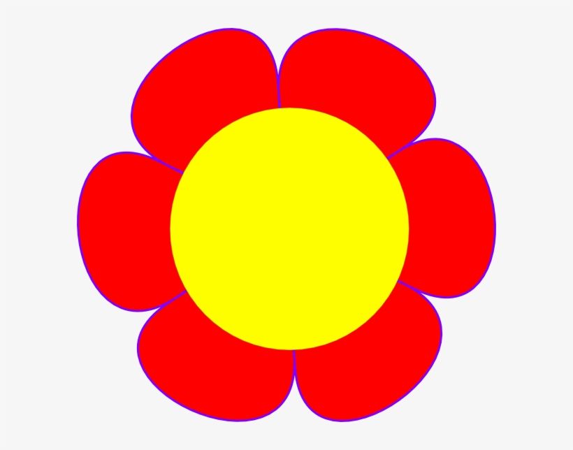 Logo With A Red And Yellow Flower - Flowers Clip Art Color, transparent png #3232574