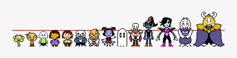 “i Made An Undertale Height Chart I Organized Them - Undertale Mettaton Pixel Art, transparent png #3232820