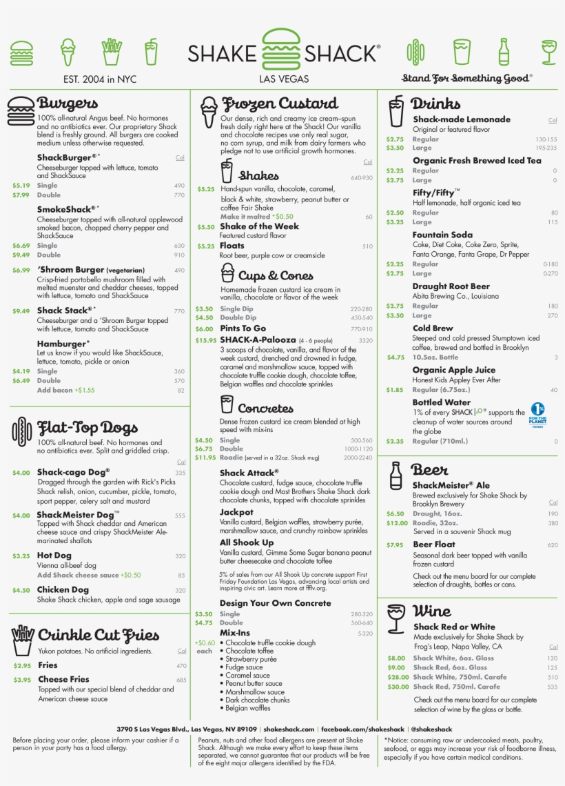 Shake Shack - Shake Shack Menu Price Nyc, transparent png #3232849