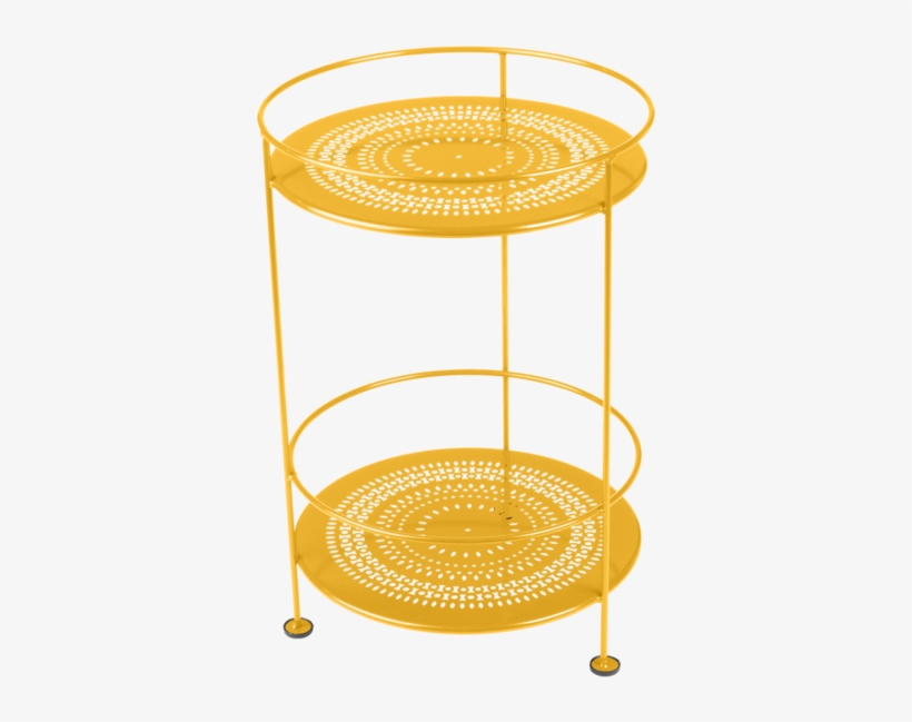 Gueridon Metal Jaune - Fermob - Guéridons Side Table With Perforated Top,, transparent png #3233069