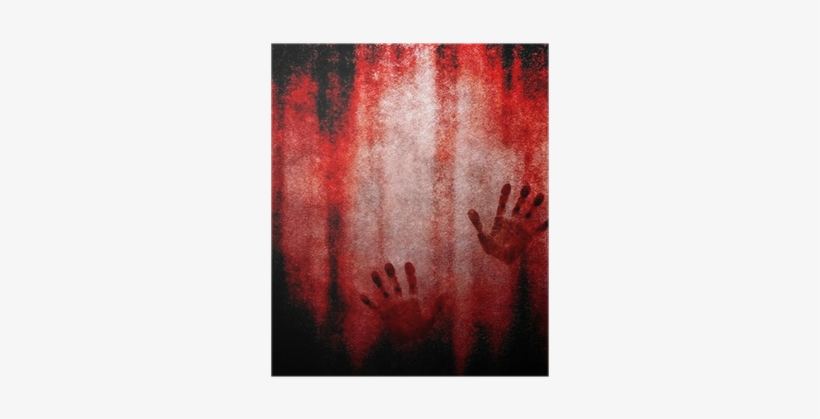 Blood Hand Print Black Background, transparent png #3233766