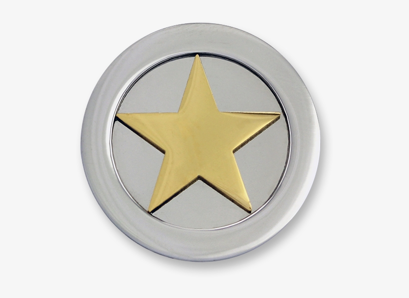 3d Star Stainless Steel Gold Plated - Mi Moneda 3d-st-02 3d Star Goldplated Munt, transparent png #3234855