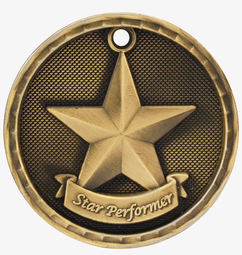 Star Performer 3d Medal - Star Performer Badge, transparent png #3235127