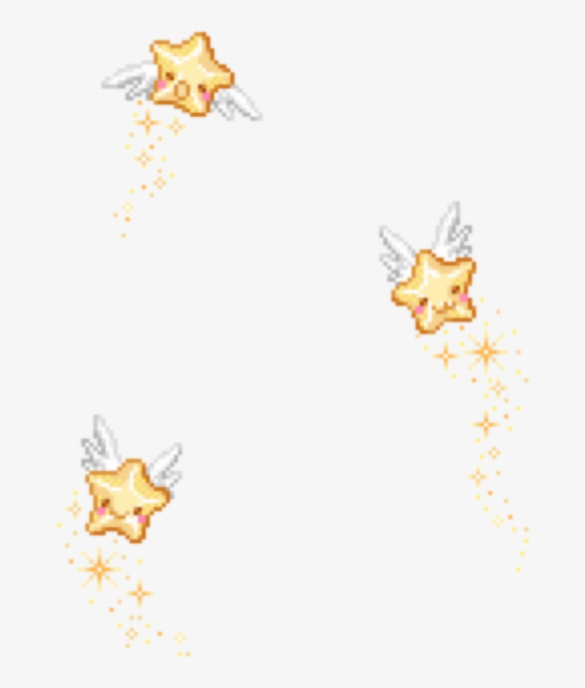 Freetoedit Cute Kawaii Pixel Pastel Star Pastel Yellow