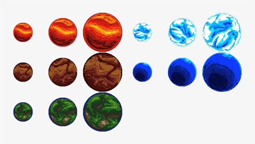 The Planets Got The Golden Treatment - Planet Pixel Art, transparent png #3235998
