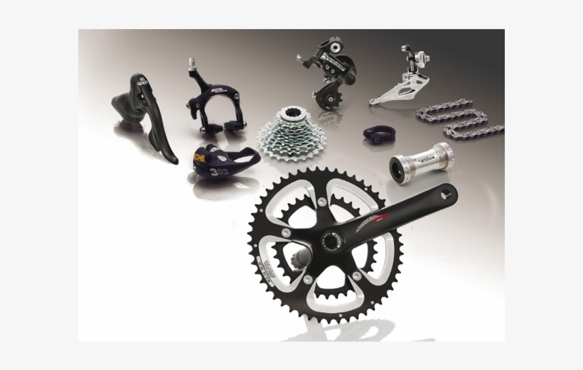 Team 10 Shimano Groupset - Miche Team Evo Max Chainset - 10 Speed, transparent png #3236375