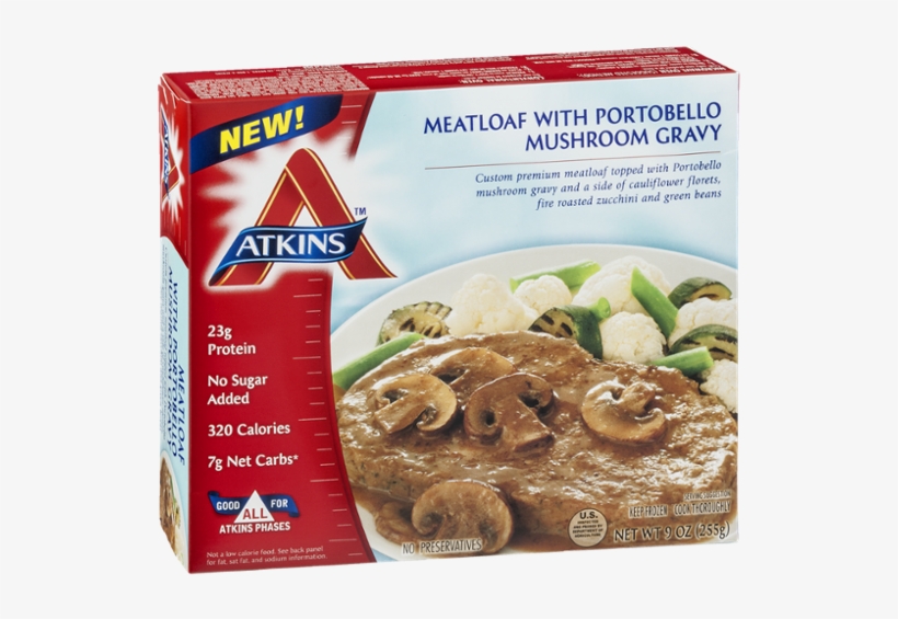 Atkins Meatloaf With Portobello Mushroom Gravy - 9, transparent png #3236928