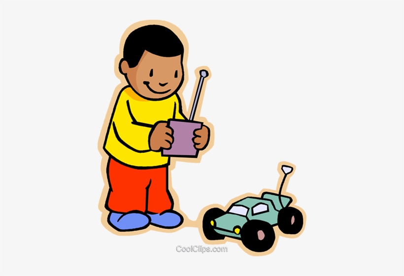 Children At Play, Kids, Boy With Rc Car Royalty Free - Remote Control Car Cartoon, transparent png #3237178