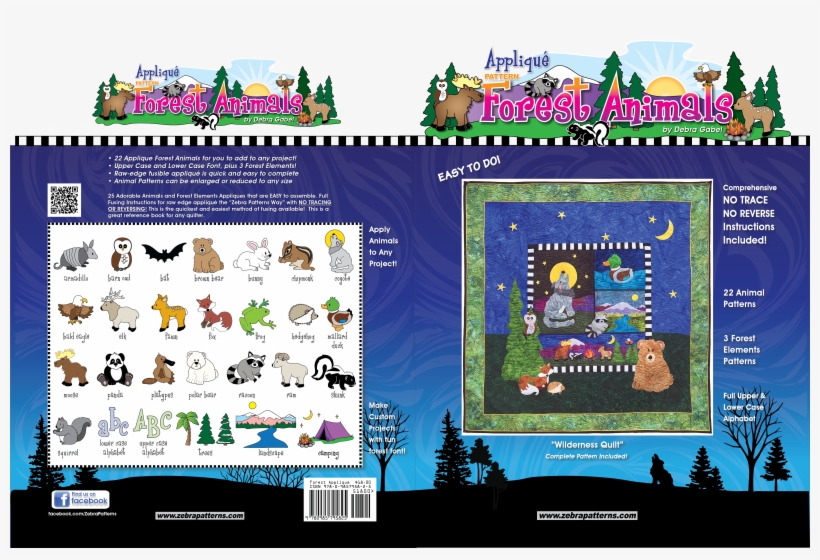 Applique Forest Animals Book Now Online - Cartoon, transparent png #3237201