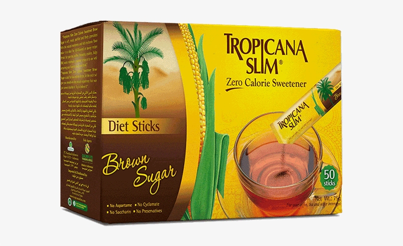 Tropicana Slim Zero Calorie Sweetener Brown Sugar - Tropicana Slim, transparent png #3237878