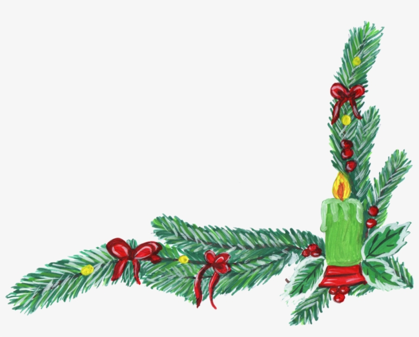 Christmas Corner Decoration - Png Corner Wreath, transparent png #3237879