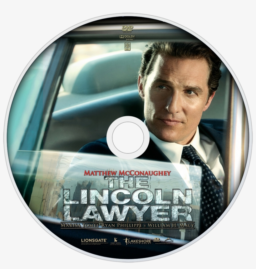 The Lincoln Lawyer Dvd Disc Image - Lincoln Lawyer 2011, transparent png #3237965