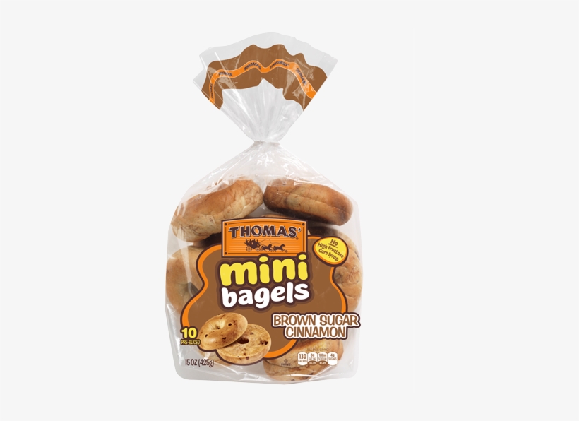 Thomas Brown Sugar Cinnamon Mini Bagels Product - Mini Bagels Thomas Raisin, transparent png #3238179