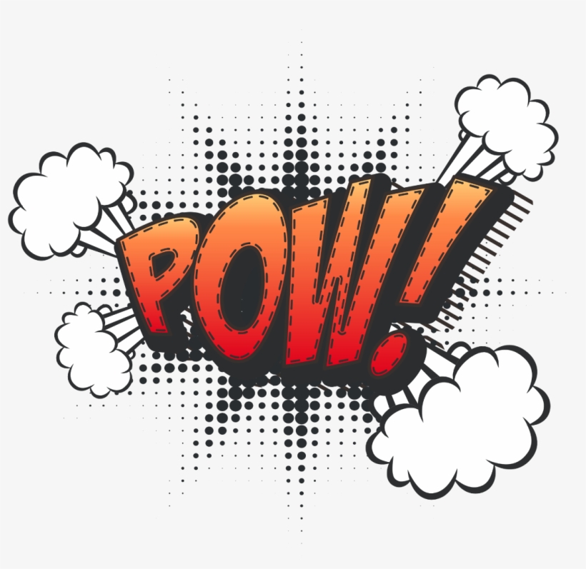 Pow Pow Hit Effect Comic Comics Emetcomics Sticker - Comics, transparent png #3238349