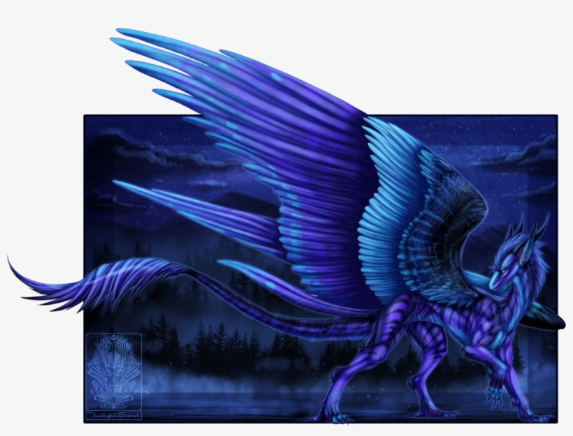 Dragon With Hair ~~~ Realistic Shaded Commission With - Realistic Blue And Purple Dragon, transparent png #3238449