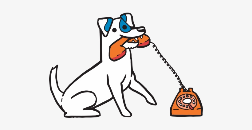 Jack Russell Terrier Illustration With A Rotary Phone - Mobile Phone, transparent png #3238836