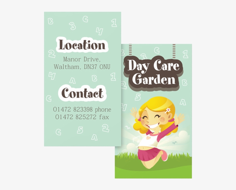 Graphic Daycare Business Card Template - Jumping For Joy Cartoon, transparent png #3239470