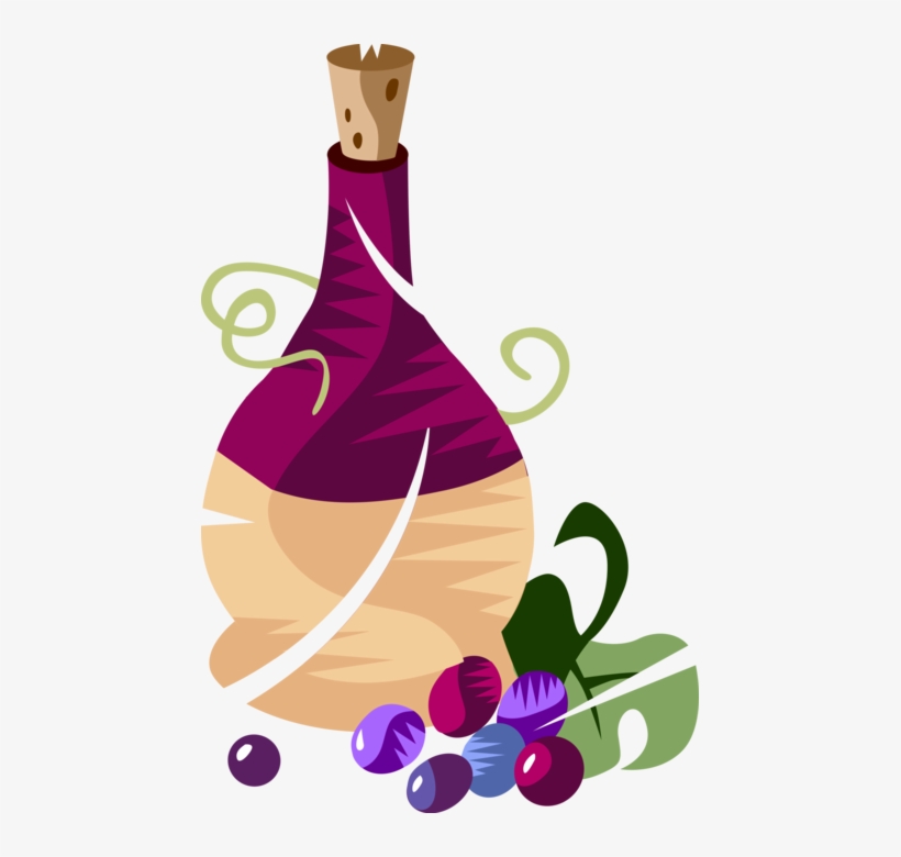 Vector Illustration Of Italian Chianti Wine Bottle - Chianti Docg, transparent png #3239965