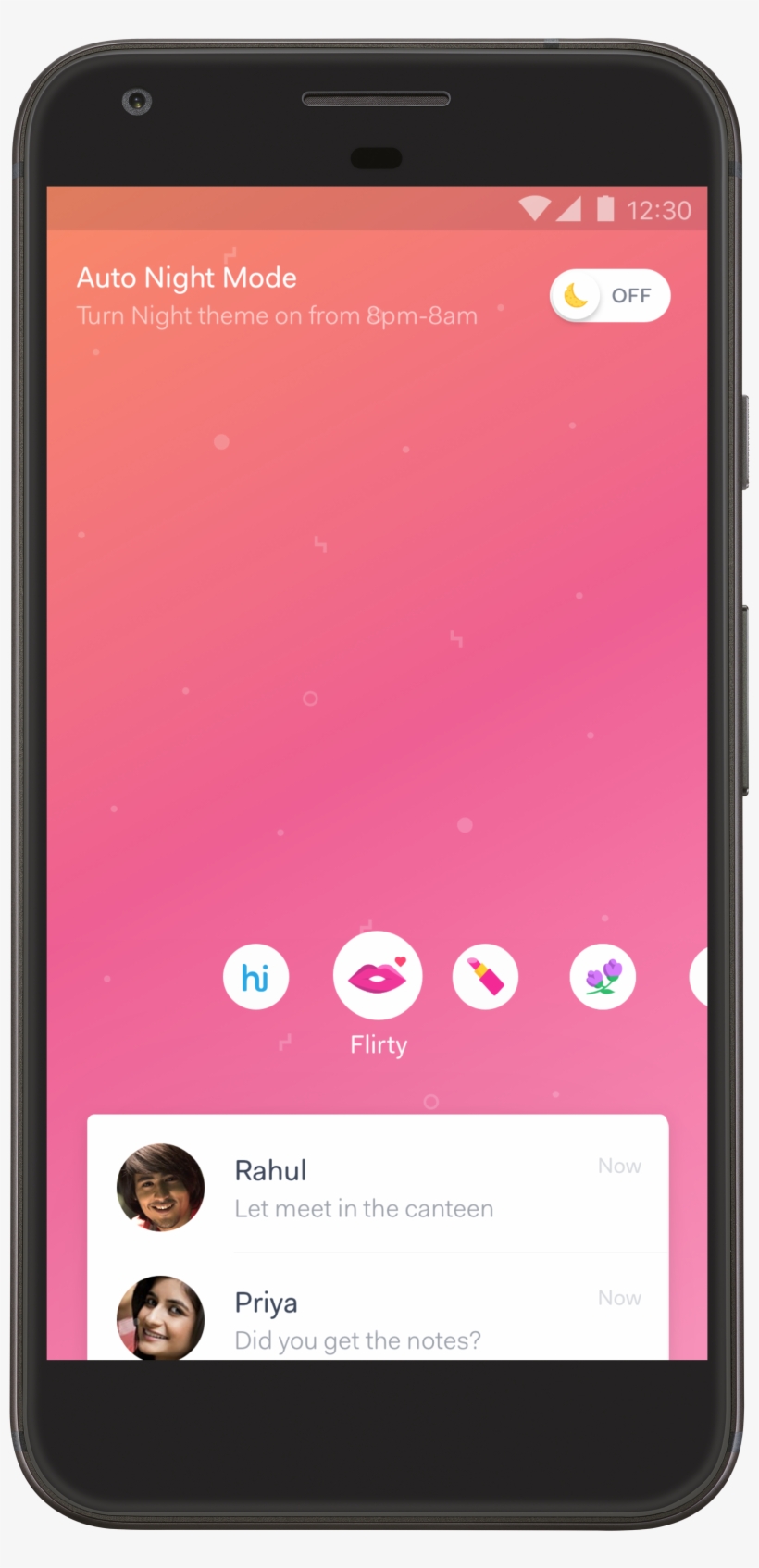 Tap On The Chat Card Or Swipe Up To Apply Theme - Remove Night Mode In Hike, transparent png #3239993