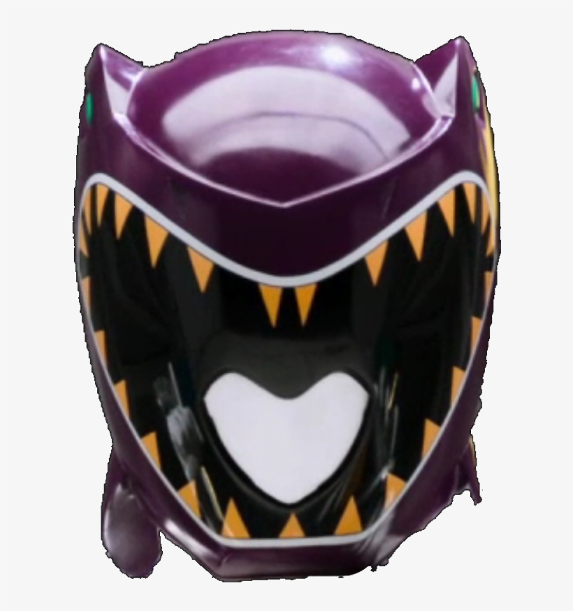 Purple Dino Charge Ranger Helmet - Purple Power Ranger Helmet, transparent png #3240065