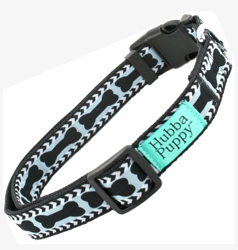 Chevron Dog Bones S M L Xl Pet Collar Blue & Black - Chevron Dog Bones Collar Battleship Blue And Black, transparent png #3240149