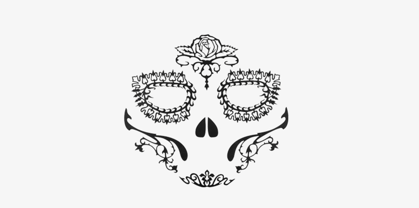 Face Lace Sugar Skull, transparent png #3240612