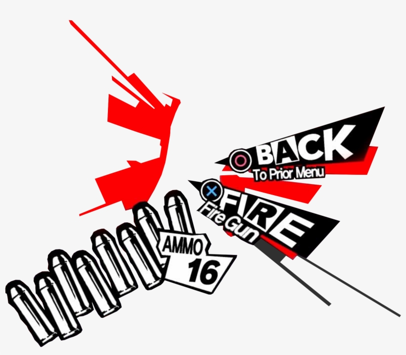 For Those Of You Who Just Want To Push Persona Gun - Persona 5, transparent png #3240885