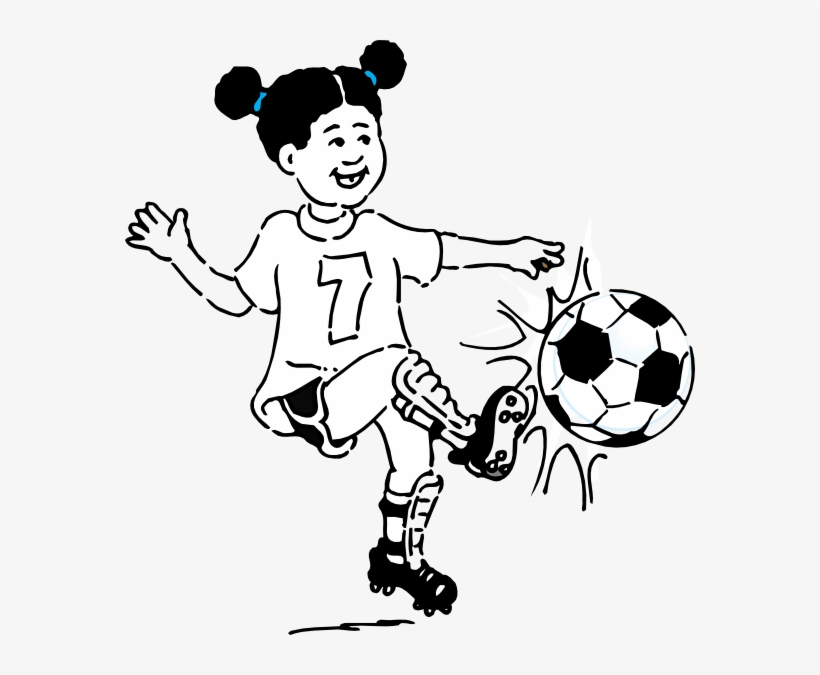 Play Soccer Clipart Black And White, transparent png #3240890