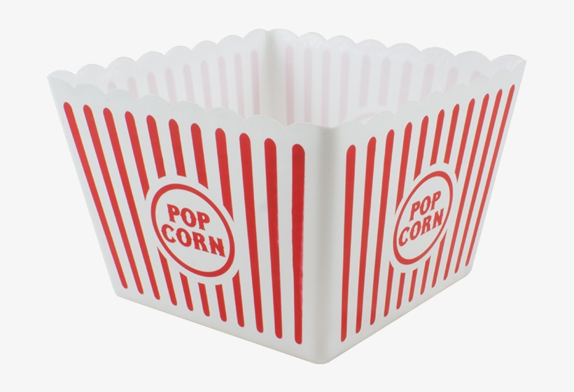 Large Plastic Popcorn Holder - Plastic Popcorn Box, transparent png #3240976
