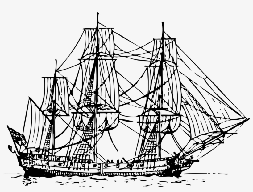 Old Ships Marine Pencil And In Color - Mary Rose Colouring Sheet, transparent png #3241286