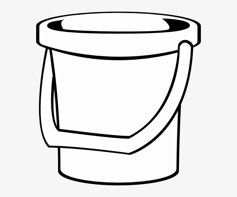 White - Bucket Black And White Clipart, transparent png #3241461