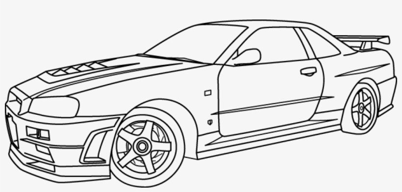 Skyline Coloring Pages Skyline Coloring Pages 8 Images - Nissan Gtr Coloring Page, transparent png #3242097