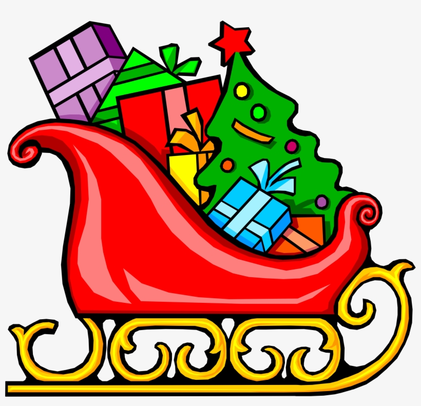 Big Image - Santas Sleigh With Presents, transparent png #3242458