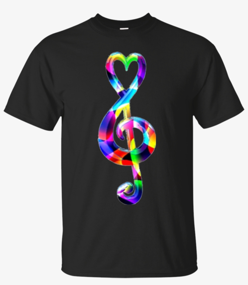 Colorful Rainbow Heart Treble Clef T-shirt Musical - Prodigy Mobb Deep ...